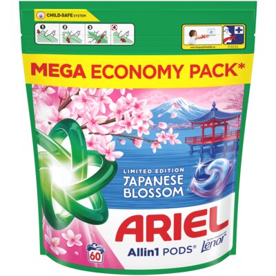 Kapsułki do prania ARIEL All in 1 Pods Color + Touch Japanese Blossom 60 szt. do tkanin kolorowych