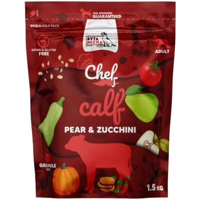 Karma dla psa SYTA MICHA Chef Cielęcina, gruszka i cukinia 1.5 kg