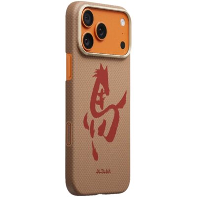 Etui PITAKA Ink Horse Painting do Apple iPhone 17 Pro Max Złoty