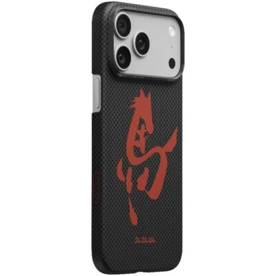 Etui PITAKA Ink Horse Painting do Apple iPhone 17 Pro Max Czarny