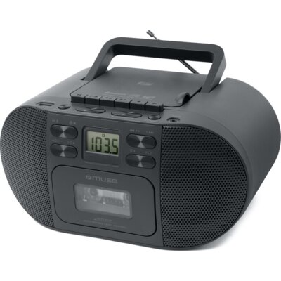 Radioodtwarzacz / Boombox MUSE M-188 RDC Czarny, Odtw. CD, CD-R, CD-RW, Tuner FM, Bluetooth, Zasilanie Bateryjno-sieciowe