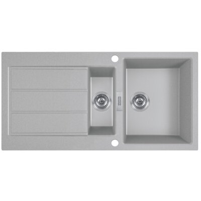 Zlewozmywak półtorakomorowy z ociekaczem FRANKE Sirius S2D 651-100 143.0618.682 Kamienny szary 50x100