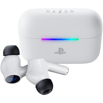 Słuchawki RAZER Hammerhead V3 X HyperSpeed dla PlayStation Bezprzewodowe, Dokanałowe Biały