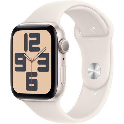 Apple Watch SE 2gen GPS 44mm koperta z aluminium (księżycowa poświata) + pasek sportowy rozmiar S/M (księżycowa poświat) 2024 CPO