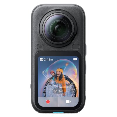 Kamera sportowa Insta360 X6 Standard Bundle Midnight Black, matryca 1" wspierana potrójnym układem AI, wideo 8K50FPS, 10-bit + Dolby Vision, stabilizacja FlowState, wodoodporność 20 m