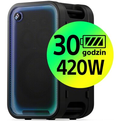Power Audio SONY ULT TOWER 7 420W Bluetooth Karaoke DJ bateria 30 godz. SRSULT700
