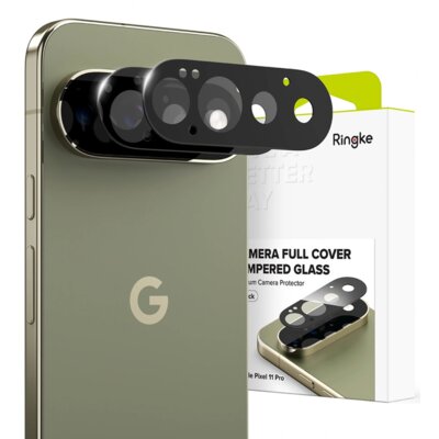 Nakładka na obiektyw RINGKE Camera Full Cover do Google Pixel 11 Pro Czarny (2 szt.)