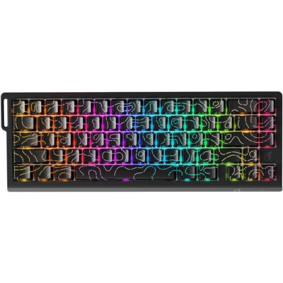 Klawiatura ATTACK SHARK X68PRO HE Czarno-przezroczysty