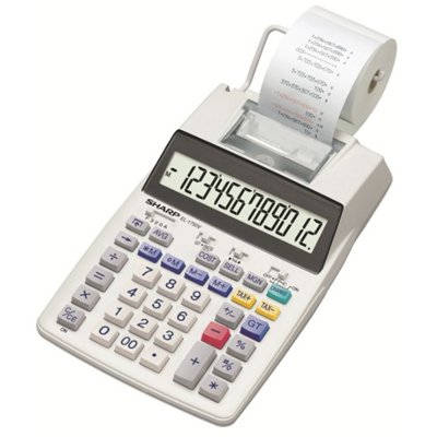 Kalkulator SHARP Printing Box EL1750V Zasilanie bateryjne, 4 pamięci Srebrny