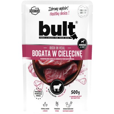 Bult mokra karma dla psa Bogata w Cielęcinę saszetka 500g