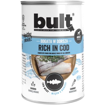 Bult mokra karma dla psa Bogata w Dorsza puszka 400g