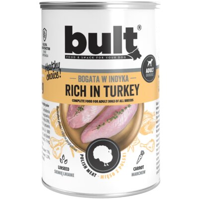 Bult mokra karma dla psa Bogata w Indyka puszka 400g