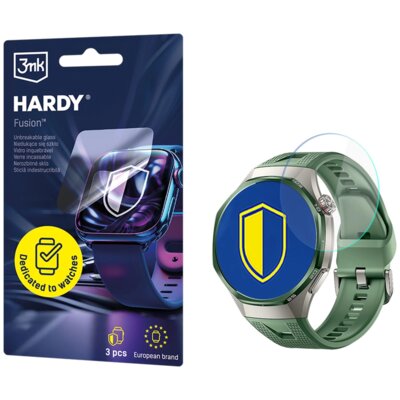 Szkło hybrydowe 3MK Hardy Fusion Watch Protection do Huawei Watch GT 7 Pro 46mm (3 szt.)