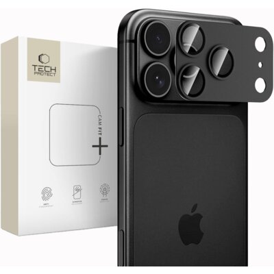 Nakładka na obiektyw TECH-PROTECT Camfull Fit+ do Apple iPhone 18 Pro Max Czarny