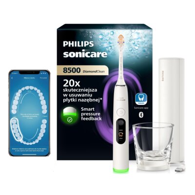 Szczoteczka soniczna PHILIPS Sonicare 8500 DiamondClean HX8513/11 Biały
