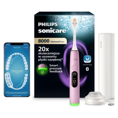 Szczoteczka soniczna PHILIPS Sonicare 8000 DiamondClean HX8311/15 Różowy