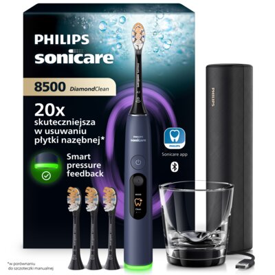 Szczoteczka soniczna PHILIPS Sonicare 8500 DiamondClean HX8515/13 Granatowy