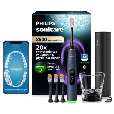 Szczoteczka soniczna PHILIPS Sonicare 8500 DiamondClean HX8515/13 Granatowy