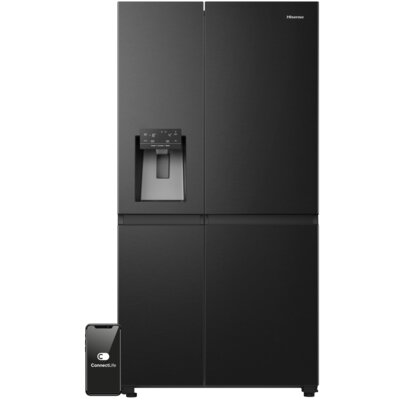 Lodówka HISENSE RS818N4TFE No frost Side by side Kostkarka 179cm Czarna