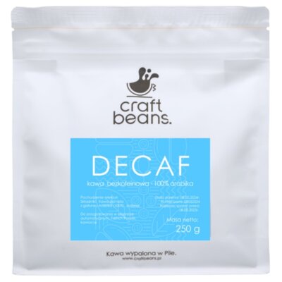Kawa ziarnista CRAFT BEANS Decaf Bezkofeinowa 250 g