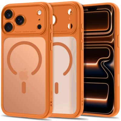 Etui TECH-PROTECT MagPeak MagSafe CC do Apple iPhone 17 Pro Max/18 Pro Max Pomarańczowy matowy