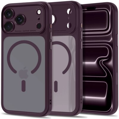 Etui TECH-PROTECT MagPeak MagSafe CC do Apple iPhone 17 Pro Max/18 Pro Max Ciemna wiśnia matowy