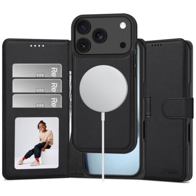 Etui TECH-PROTECT Wallet MagSafe do Apple iPhone 17 Pro/18 pro Czarny matowy