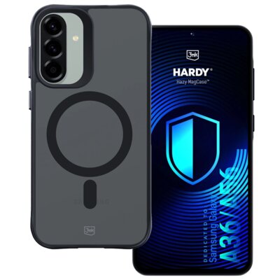 Etui 3MK Hardy Hazy MagCase do Samsung Galaxy A36/A56 Czarny