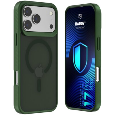Etui 3MK Hardy Hazy MagCase MagSafe do Apple iPhone 17 Pro Max Zielony