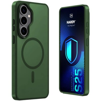 Etui 3MK Hardy Hazy MagCase MagSafe do Samsung Galaxy S25 Zielony