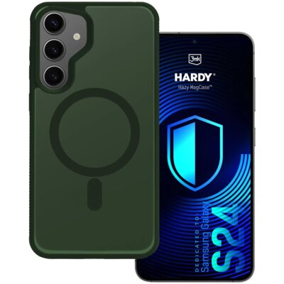 Etui 3MK Hardy Hazy MagCase MagSafe do Samsung Galaxy S24 Zielony
