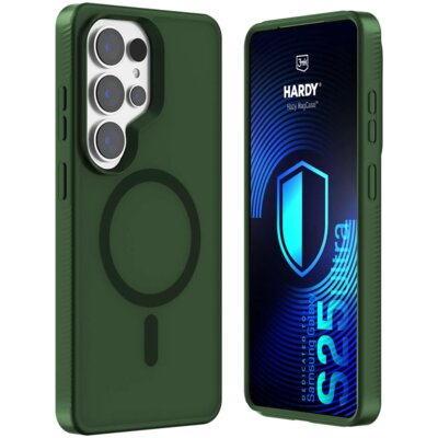 Etui 3MK Hardy Hazy MagCase MagSafe do Samsung Galaxy S25 Ultra Zielony