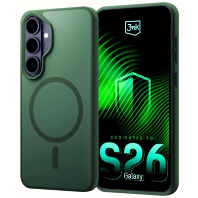 Etui 3MK Hardy Hazy MagCase do Samsung Galaxy S26+ Zielony
