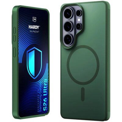 Etui 3MK Hardy Hazy MagCase MagSafe do Samsung Galaxy S26 Ultra Zielony