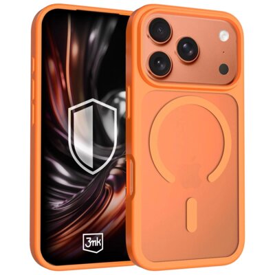 Etui 3MK Hardy Hazy MagCase do Apple iPhone 17 Pro Pomarańczowy