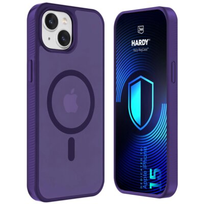 Etui 3MK Hardy Hazy MagCase do Apple iPhone 15 Fioletowy