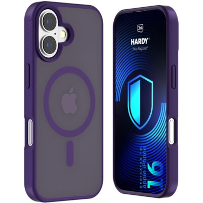 Etui 3MK Hardy Hazy MagCase do Apple iPhone 16 Fioletowy