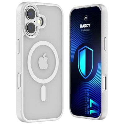 Etui 3MK Hardy Hazy MagCase White do Apple iPhone 17 Przezroczysto-biały