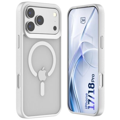 Etui 3MK Hardy Hazy MagCase do Apple iPhone 17 Pro/18 Pro Przezroczysto-biały