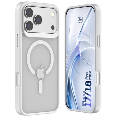 Etui 3MK Hardy Hazy MagCase do Apple iPhone 17 Pro Max/18 Pro Max Przezroczysto-biały