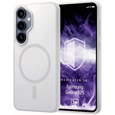 Etui 3MK Hardy Hazy MagCase MagSafe do Samsung Galaxy S25 Biały
