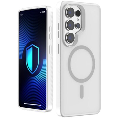 Etui 3MK Hardy Hazy MagCase MagSafe do Samsung Galaxy S25 Ultra Biały