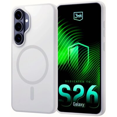 Etui 3MK Hardy Hazy MagCase MagSafe do Samsung Galaxy S26+ Biały