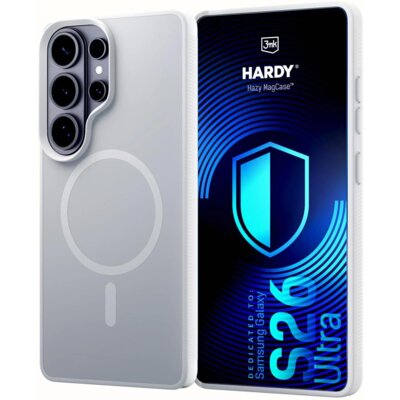 Etui 3MK Hardy Hazy MagCase MagSafe do Samsung Galaxy S26 Ultra Biały