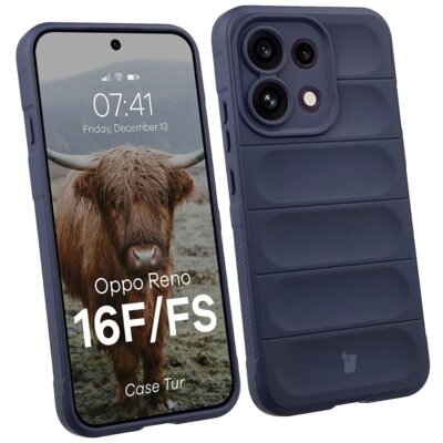 Etui BIZON Case Tur do Oppo Reno 16 F/Reno 16 FS 5G Granatowy