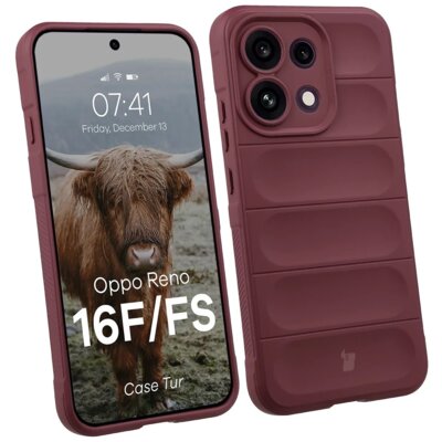 Etui BIZON Case Tur do Oppo Reno 16 F/Reno 16 FS 5G Fioletowy