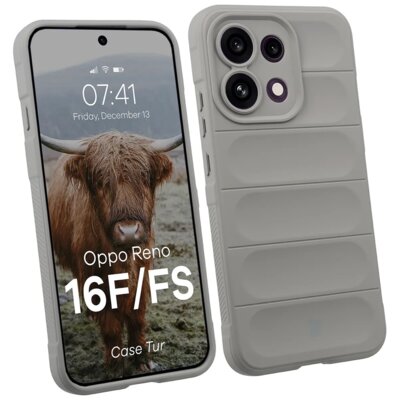 Etui BIZON Case Tur do Oppo Reno 16 F/Reno 16 FS 5G Szary