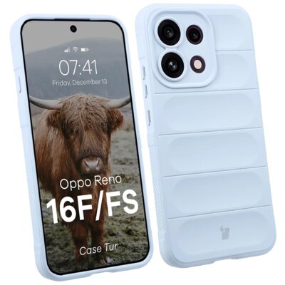Etui BIZON Case Tur do Oppo Reno 16 F/Reno 16 FS 5G Jasnoniebieski