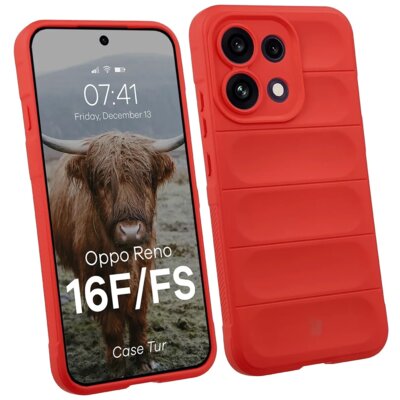 Etui BIZON Case Tur do Oppo Reno 16 F/Reno 16 FS 5G Czerwony