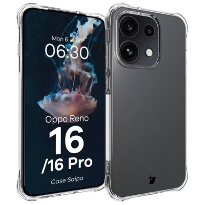 Etui BIZON Case Salpa do Oppo Reno 16/Reno 16 Pro 5G Przezroczysty